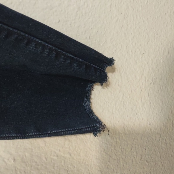 LEVI'S USED PANTS PANT LEG HEMS CUT. SIZE STATES W26 L30 BLUE - Picture 4 of 13